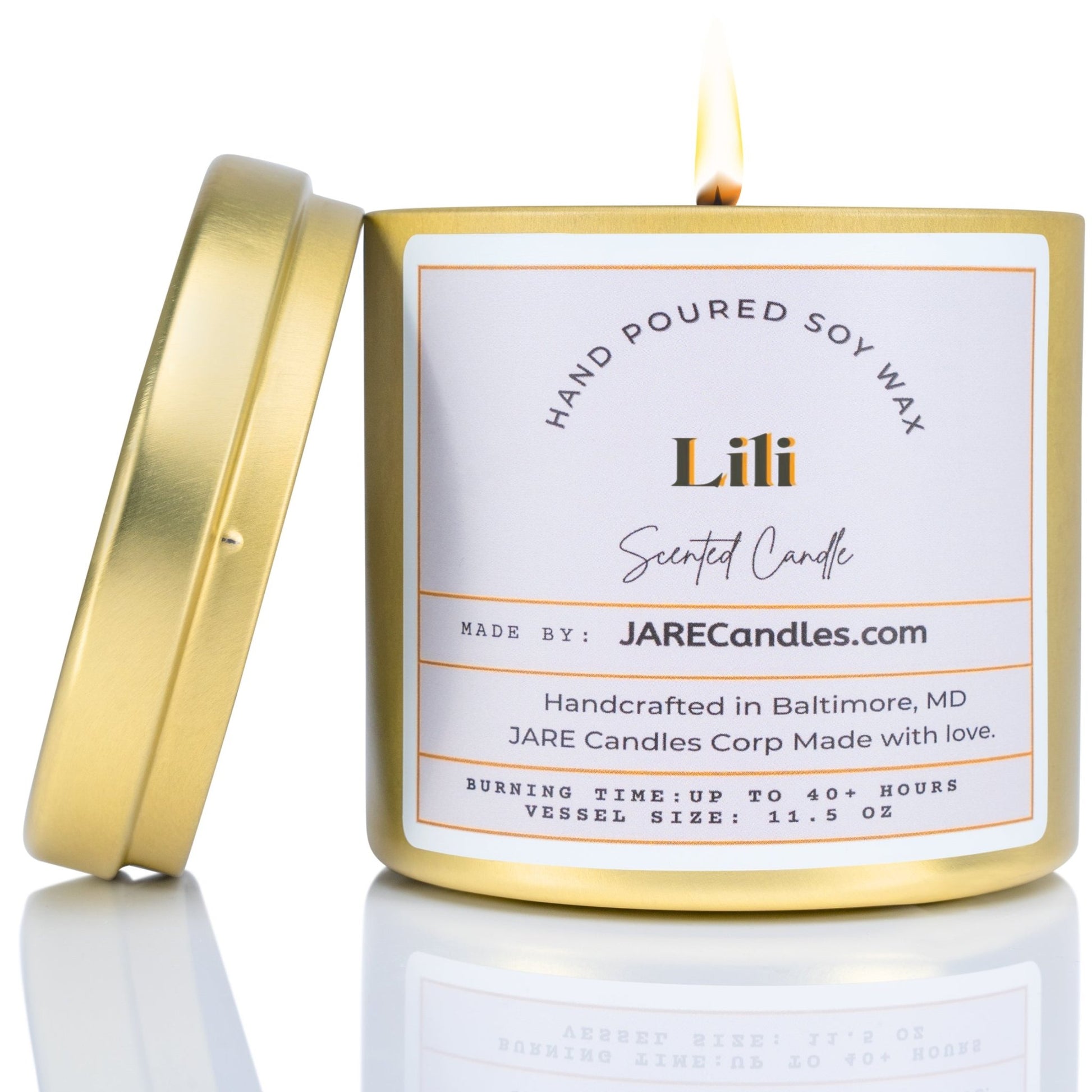 Lili - Lush Gardenia, Tuberose - Soy Wax Scented Candle - JARE CANDLES
