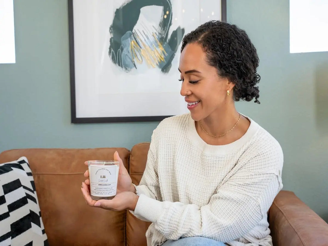 Lili - Lush Gardenia, Tuberose - Soy Wax Scented Candle - JARE CANDLES