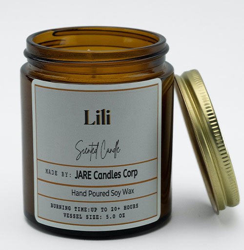 Lili - Lush Gardenia, Tuberose - Soy Wax Scented Candle - JARE CANDLES