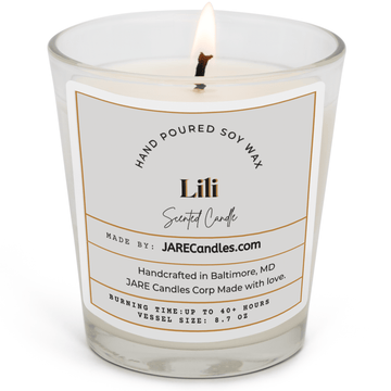 Lili - Lush Gardenia, Tuberose - Soy Wax Scented Candle - JARE CANDLES