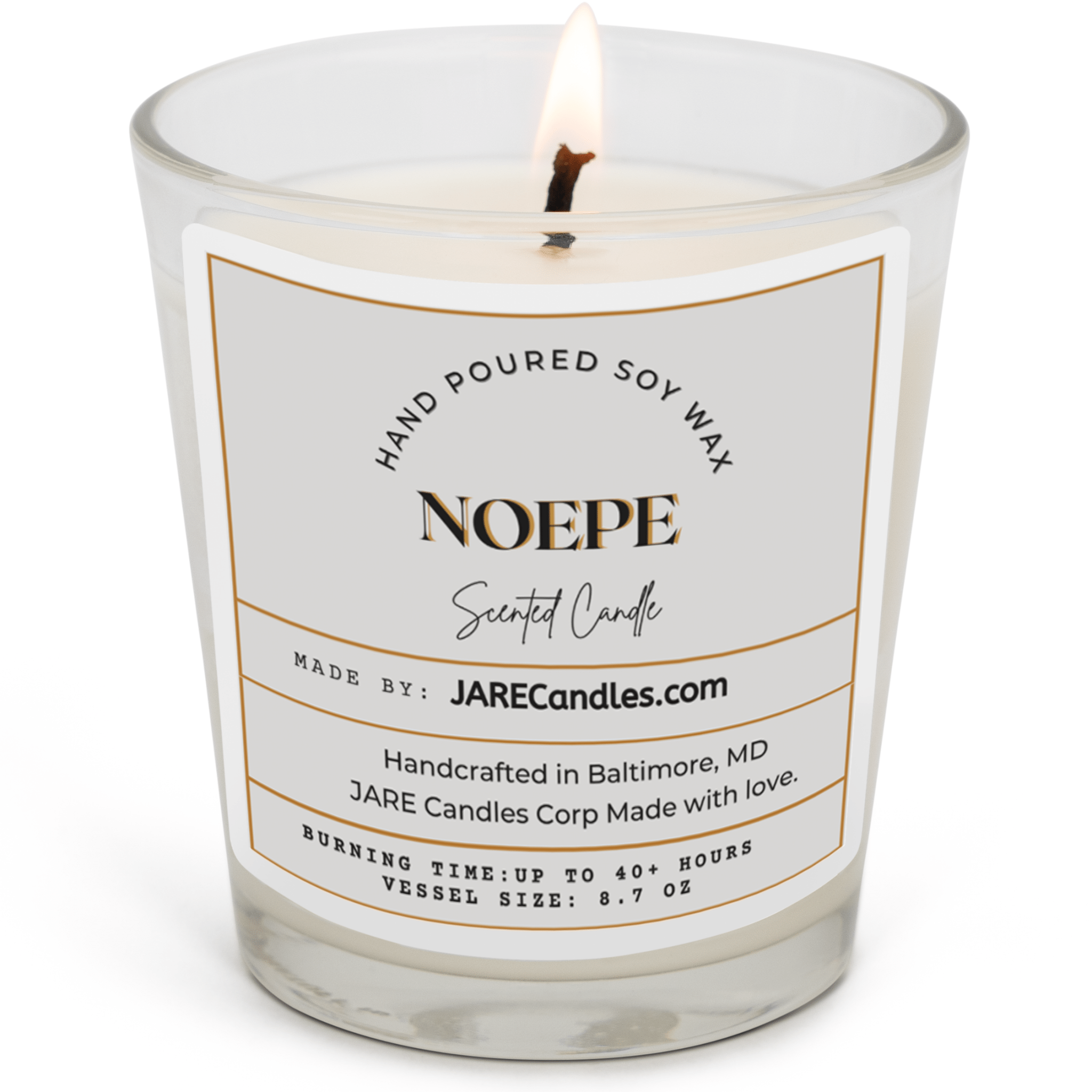 NOEPE - Coastal Jasmine, Driftwood - Soy Wax Scented Candle - JARE CANDLES