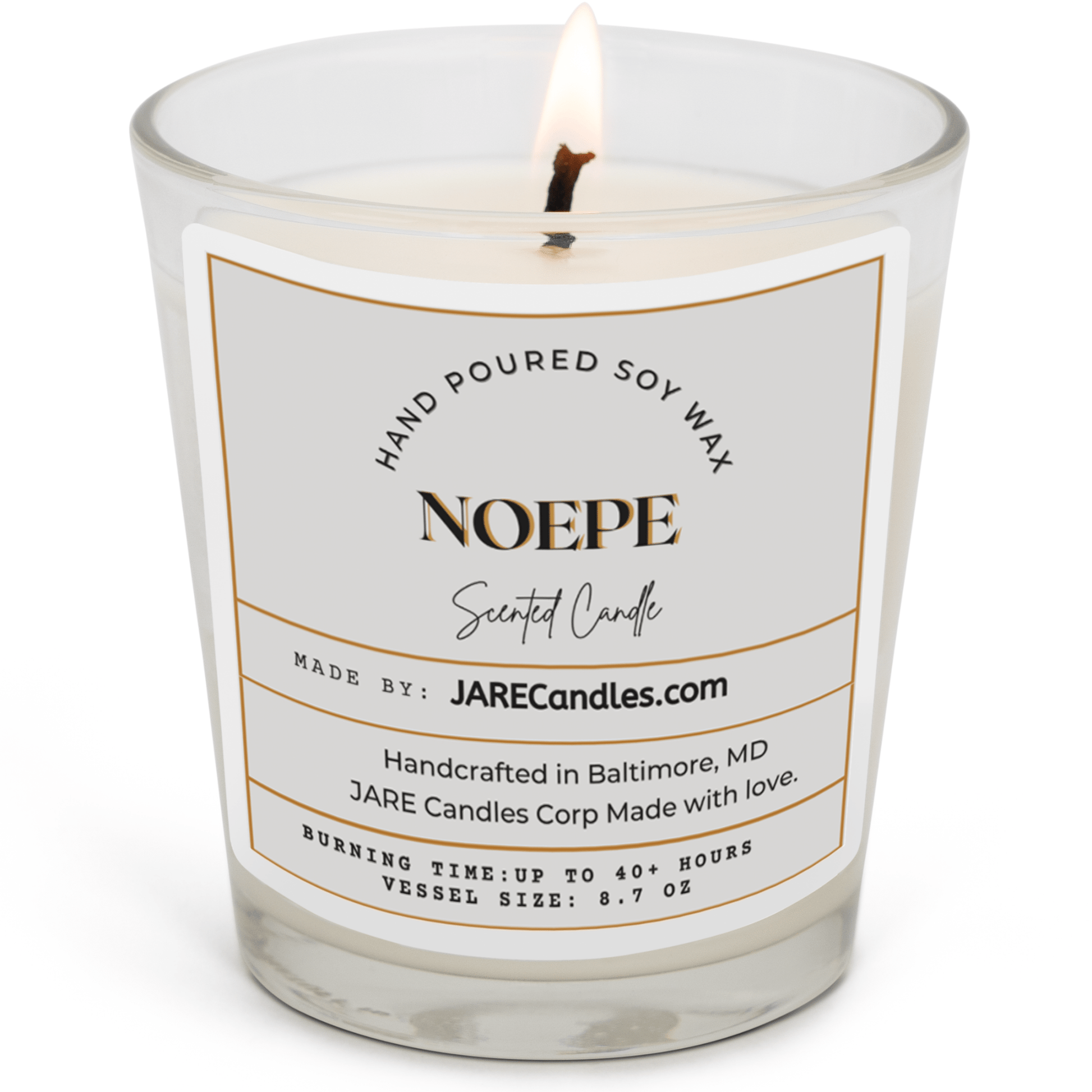 NOEPE - Coastal Jasmine, Driftwood - Soy Wax Scented Candle - JARE CANDLES