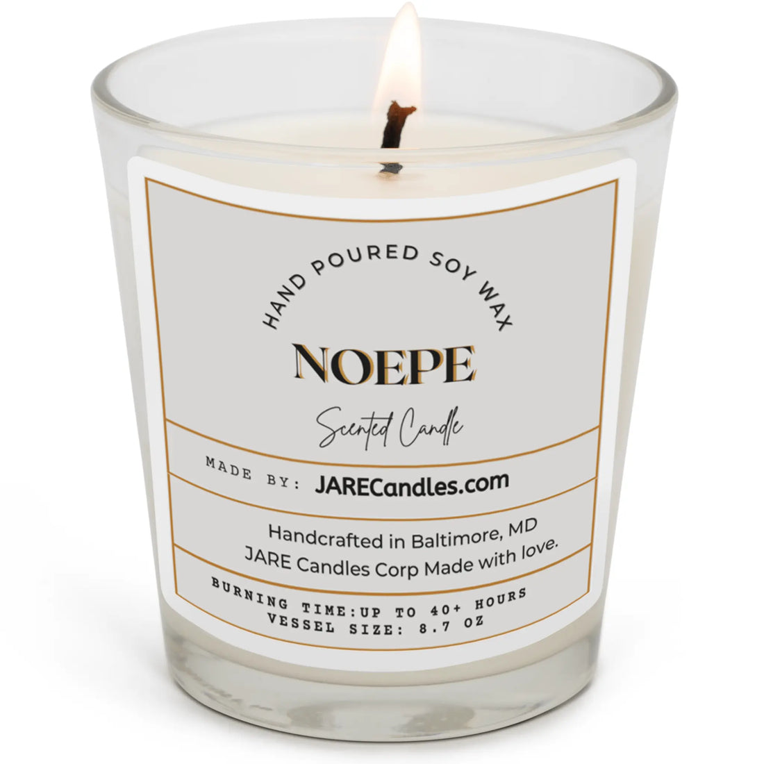 NOEPE - Coastal Jasmine, Driftwood - Soy Wax Scented Candle - JARE CANDLES