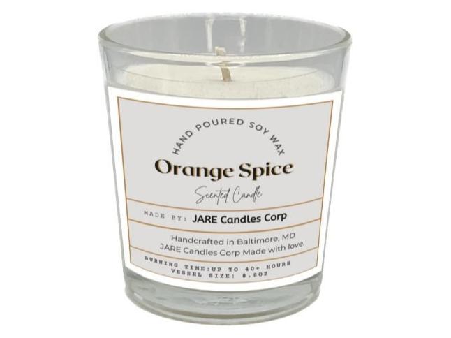 Orange Spice Spiced Cinnamon, Clove - Soy Wax Scented Candle