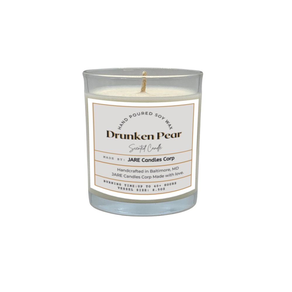 Drunken Pear Rich Brandy, Cinnamon Stick - Soy Wax Scented Candle