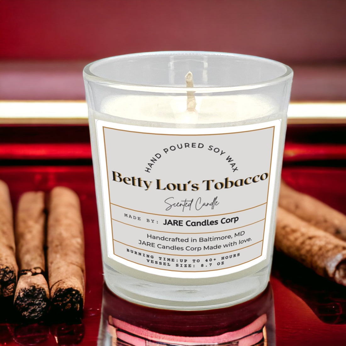 Betty Lou’s Tobacco - Sage, Honey & Amaretto - Soy Wax Scented Candle