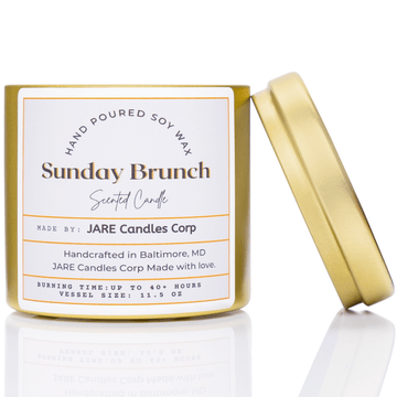 Sunday Brunch Champagne and Citrus - Soy Wax Scented Candle - JARE CANDLES