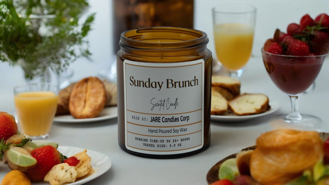Sunday Brunch - Champagne and Citrus - Soy Wax Scented Candle - JARE CANDLES