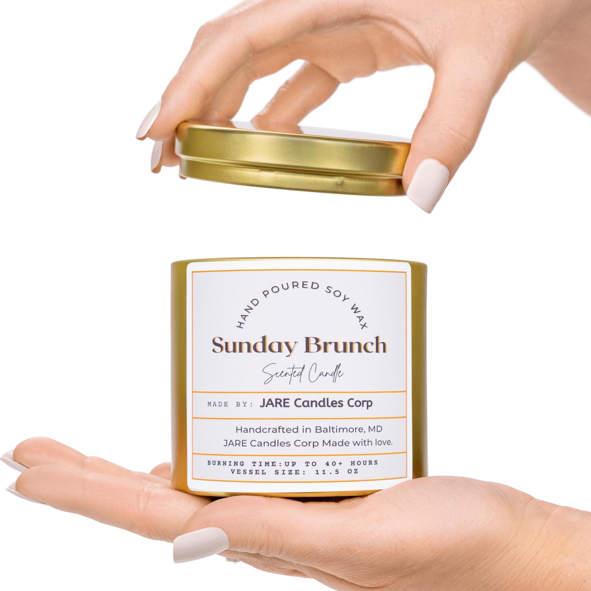 Sunday Brunch Champagne and Citrus - Soy Wax Scented Candle - JARE CANDLES