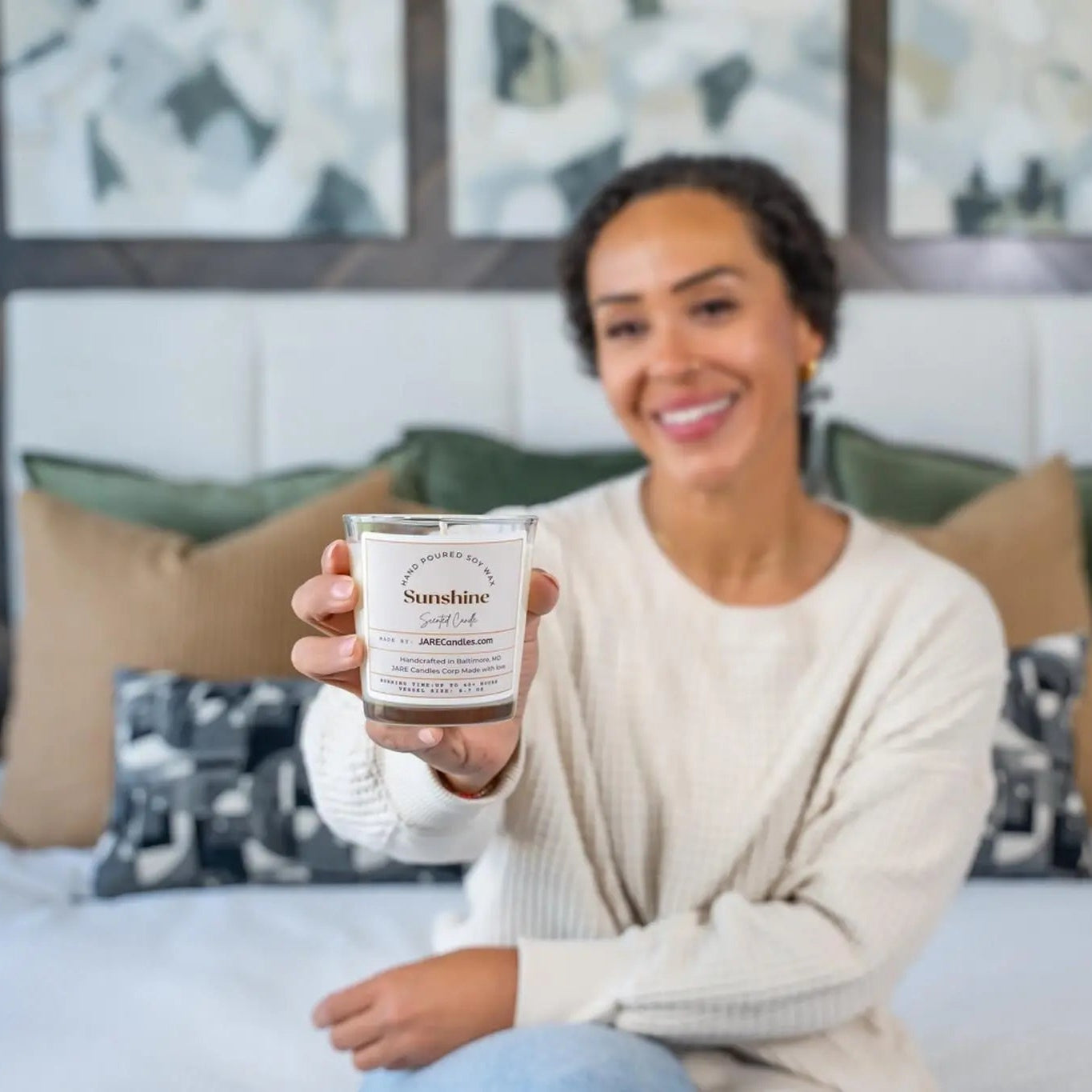 Sunshine - Sweet Bergamot, Fresh Grapefruit - Soy Wax Scented Candle - JARE CANDLES